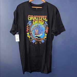 Grateful Dead Black Tee with Colorful Graphics